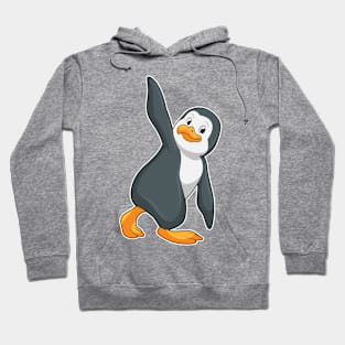 Penguin at Yoga Stretching exercise Hoodie